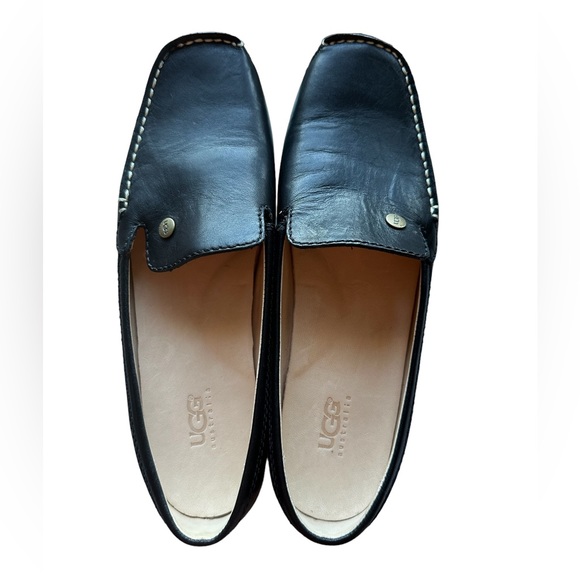 Ugg Low Heel Leather Slip On Mules Driving Loafers - Picture 5 of 9